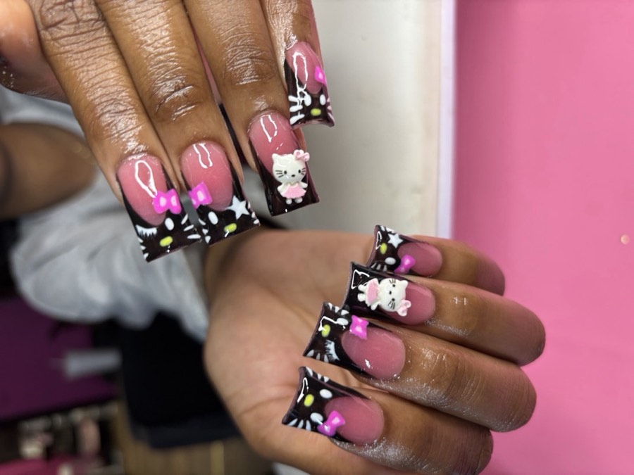 Nail sets, pedicures and lashes by Asia Marie